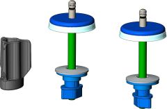 Haro hinge SoftClose flat 410169 hinge Stainless Steel , FastFix nut, pivot point height 21mm