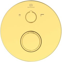 Ideal Standard Ceratherm T100 Flush Mount Kit A5814A2 for Concealed Bath Thermostat Kit 2, Brushed Gold
