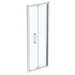 Ideal Standard  IS i.life 1000 Infold Door  with Idealclean clear glass - bright silver finish  T4929EO