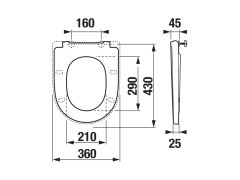 Jika Cubito Style H8904220000631  WC seat and cover duroplast Slowclose removable stainless steel hinges