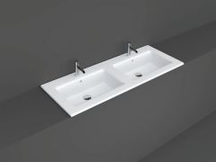 RAK Joy Drop-In Washbsn 121X46Cm (2 Tap Hole) JOYDI12102WH Bathroomsuites