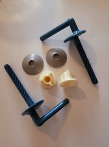 TWYFORDS JUPITER /RHAPSODY AND VENUS/VERONA TOILET SEAT HINGE PACK alpine blue 