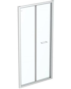 Ideal Standard  Connect 2 1000mm bifold door with Idealclean clear glass - bright silver finish  K9280EO