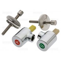 Keramag Renova Nr. Plan 1 - 598157 000 Silk set of two hinges for toilet seat chrome Soft Close