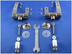 Keramag Cassini - Cotta 598182000 Set of 2 hinges for toilet seat chrome Soft Close