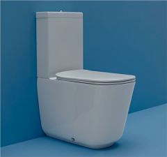 Kerasan Tribeca Toilet Seat and cover Soft Close with Fittings White 519101