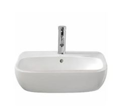 Twyford 550 x 445mm semi recessed washbasin, 1 tap hole MD4621WH