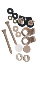Twyford Nocturn Plastic toilet seat hinge (colour ivory)