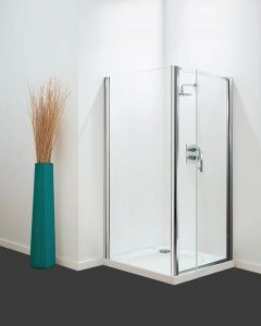 OPTIMA SIDE PANEL 900MM PLAIN GLASS  CHR OSP390CUC