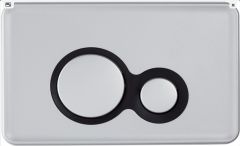 OTTO Control Plate,Satin frame/button- Black ring Product Width: 270 mm Height: 170 mm
