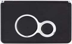 OTTO Control Plate, Soft Black frame/button- Chrome ring 