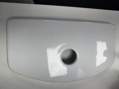Push Button Toilet Cistern Lid with Code 68P7 on the underside