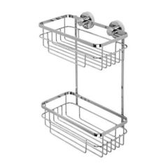 Croydex QM800541 Brockham Flex-Fix 2 Tier Basket