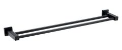 RAK Cubis Double Towel Rail In Black RAKCUB9912B Bathroomsuites
