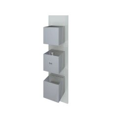 RAK Feeling Sq Dual Outlet Therm Conc Shwr Valve RAKFSV2505S Bathroomsuites