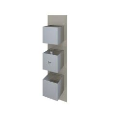 RAK Feeling Sq Dual Outlet Therm Conc Shwr Valve RAKFSV2514S Bathroomsuites