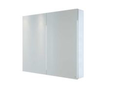 RAK Gemini Alluminium Double Dr Mirrored Cabinet RAKGEM5002 Bathroomsuites