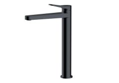 RAK Petit Round Tall Bsn Mxr In Matt Black RAKPER3003B Bathroomsuites