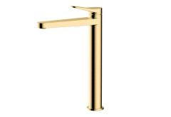 RAK Petit Round Tall Bsn Mxr In Brush Gold RAKPER3003G Bathroomsuites