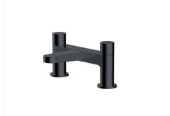 RAK Petit Round Deck Bath Filler In Matt Black RAKPER3004B Bathroomsuites