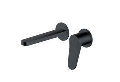 RAK Petit Round Wm Single Lever Bsn Mxr Matt Black RAKPER3007B Bathroomsuites