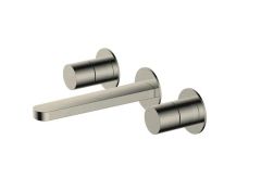 RAK Petit Round Wm 3 Hole Bsn Mxr Brushed Nickel RAKPER3010N Bathroomsuites