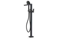 RAK Petit Round Floorstanding Bsm In Matt Black RAKPER3014B Bathroomsuites