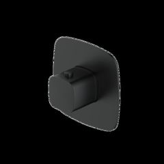 RAK Petit Sq Conc Therm Valve Matt Black RAKPES3024B Bathroomsuites