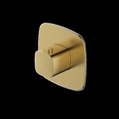 RAK Petit Sq Conc Therm Valve Brush Gold RAKPES3024G Bathroomsuites