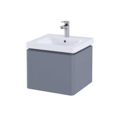 RAK Resort 550 Single Draw Bsn Unit In Matt Grey RAKRSTWBU55603 Bathroomsuites