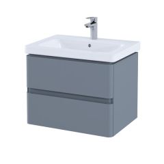 RAK Resort 650 Double Draw Bsn Unit In Matt Grey RAKRSTWBU65603 Bathroomsuites