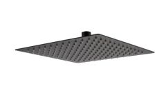 RAK 250Mm Ultra Slim Shwr Head Sq In Black RAKSHW1004B Bathroomsuites