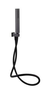 Sq Shwr Handset Wall Bracket Kit In Black RAKSHW4003B Bathroomsuites