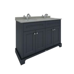 RAK Washington 1200Mm Double Bsn Unit In Black RAKWBU120504 Bathroomsuites