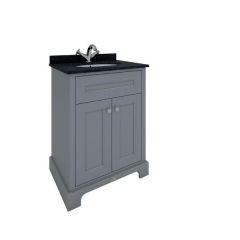 RAK Washington 600Mm Bsn Unit In Grey RAKWBU60503 Bathroomsuites