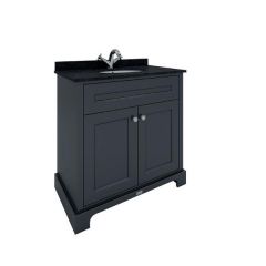 RAK Washington 800Mm Bsn Unit In Black RAKWBU80504 Bathroomsuites