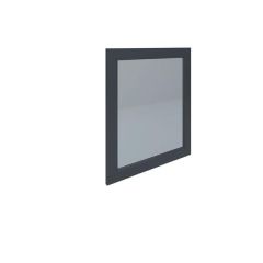 RAK Washington 600Mm Flat Mirror In Black RAKWMR60504 Bathroomsuites