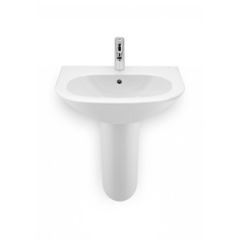 Roca Wall-hung vitreous china basin, 550 x 440 x 190 mm, 21.65 x 17.32 x 7.48 in, Nexo, Wall-hung basins, ROCA. A327642000.