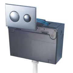 Ideal Standard  Conceala 2 cistern delay fill 4.5/3 or 4/2.6 litre dual flush valve bottom supply and internal overflow, no flushplate  S363667