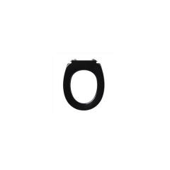 Armitage Shanks Contour 21 Small Toilet Seat with Fixings  No Cover Black  S405766