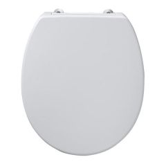 Armitage Shanks S405801 Contour 21 Toilet Seat & Cover for 355mm High Pan, Bottom Fixing Hinges White