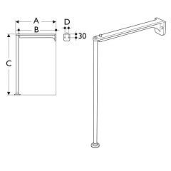 LEGS POL S/S 650MM & 405MM S-W A/BRR PR