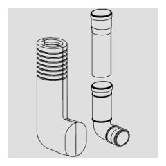 SANIT Adjustable flush pipe with cladding conc. cistern 8cm 03.377.00..0000