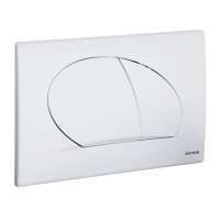 SCHWAB actuation plate OVATE DUO white, two-level rinsing, 257420 / 3838912027726