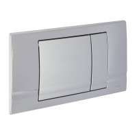 SCHWAB actuation plate RIVA Duo, glossy / matt chromed, two-shot rinse 227700