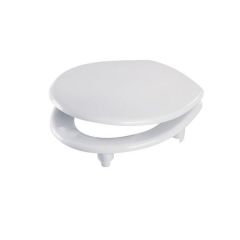 Celmac SCI11WY White Celeste Pro Raised Toilet Seat & Cover with Chrome Hinges
