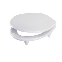 Celeste Pro anti viral seat only with C/P brass hinge - White Wirquin Celeste Pro anti viral seat only with C/P brass hinge - White -SCI51WY