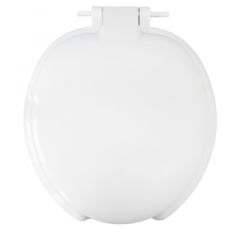 Wirquin Celmac CRESCENT ADULT "A" Toilet Seat - Stainless steel hinges, seat and cover with stainless steel hinge - white SCR12WH
