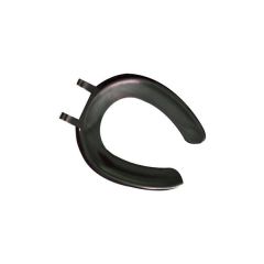 Celmac Crescent Adult A Standard Close Toilet Seat Only With Plastic Hinge Black SCR51BL