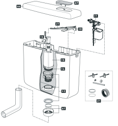 Schwab exposed flushing cistern 160.00XX (60.000)